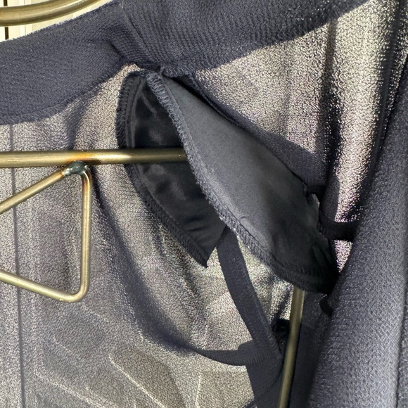 {cynthia howie} VTG Open-Front Sheer Blazer — Size 10, Navy Blue - Picture 7 of 16